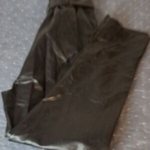 Glam Women's Black Faux leather button fly Pants size small NWT